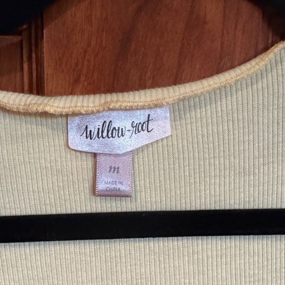 Light Yellow Ruched V-Neck Blouse - Picture 2 of 5